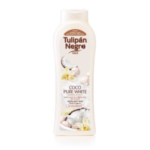 Gel de duș & baie cu Cocos, fără coloranți, pentru piele extra catifelată, 650 ml – Tulipán Negro® Coco Pure White
