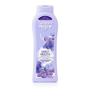 Gel de duș Tulipán Negro® Sweet Violeta, 650 ml – relaxare intensă și parfum floral