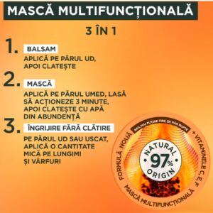 Alternative view of Mască de păr reparatoare Garnier Fructis Papaya Hair Food 3-în-1, 390 ml
