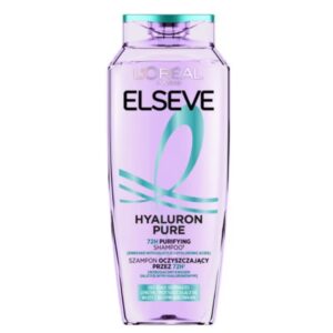 Șampon L’Oréal Paris Elseve Hyaluron Pure – purificare 72h și hidratare echilibrată, cu Acid Salicilic & Acid Hialuronic, pentru scalp gras, 400 ml