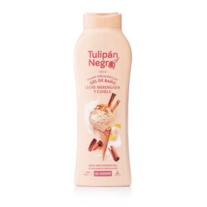 Gel de duș Tulipán Negro® Lapte Merengat și Scorțișoară, Ediția Yummy Cream, 650 ml