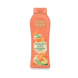 Gel de duș Tulipán Negro® Mandarină și Lime, aromă citrică intensă, 650 ml
