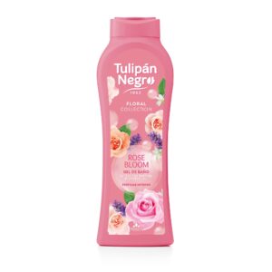 Gel de duș Tulipán Negro® Rose Bloom, colecția florală, parfum intens de trandafir, 650 ml