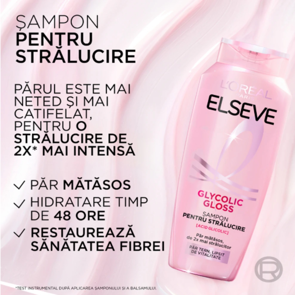 Șampon L’Oréal Paris Elseve Glycolic Gloss cu Acid Glicolic, pentru păr tern și lipsit de vitalitate, 400 ml - imagine 3