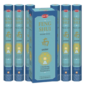 Set 6 pachete bețișoare parfumate HEM® Feng Shui APĂ, 120 buc