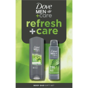 Set Dove Men+Care Refresh – Gel de duș 250 ml + Antiperspirant spray 150 ml