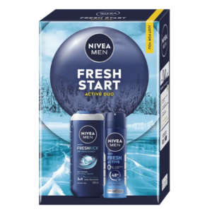 Set cadou NIVEA MEN Fresh Start – Active Duo cu gel de duș Fresh Kick & deodorant Fresh Active