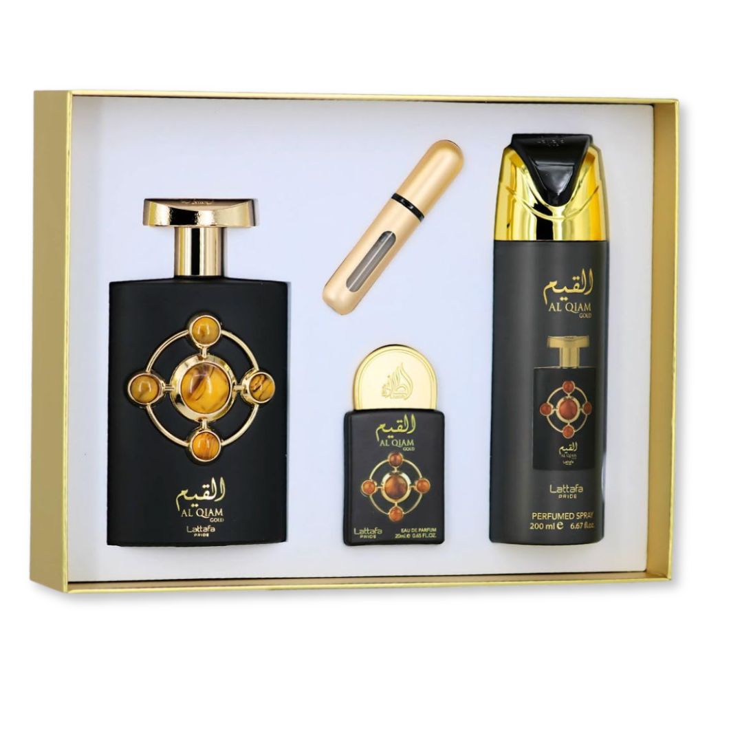 Set cadou parfum LATTAFA PRIDE® Al Qiam Gold, EDP oriental – colecție completă - imagine 2