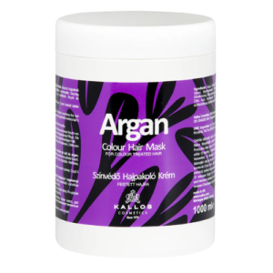 Mască de păr cu ulei de argan KALLOS Argan Colour, pentru păr vopsit, 1000 ml