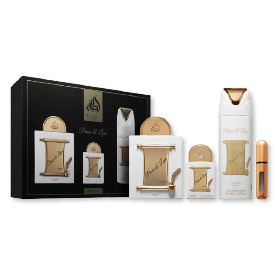 Set cadou parfum LATTAFA PRIDE® Peace & Love, EDP oriental – colecție completă - imagine 2