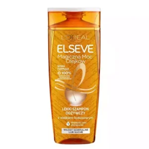 Șampon nutritiv ușor L’Oréal Paris Elseve Magia Uleiurilor, cu ulei de cocos, pentru păr normal sau uscat, 400 ml