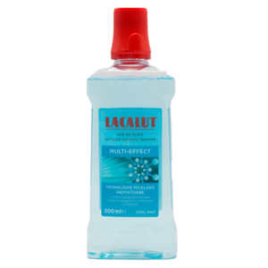 Apă de gură LACALUT® Multi-Effect Cool Mint, acțiune antibacteriană, 500 ml