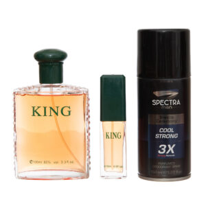 Set cadou bărbați – Apă de Parfum 100 ml + Mini Parfum 15 ml & Deodorant Spectra Men Cool Strong 3X, HANNAH"S SECRET®