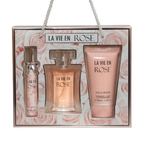 Alternative view of Set cadou femei La Vie en Rose Parfum, Body Splash & Loțiune parfumată, aromă florală delicată, 20 ml + 50 ml + 90 ml, WILD ROSE®