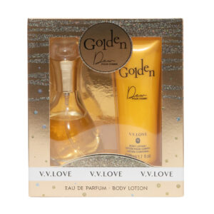 Alternative view of Set cadou Golden Dew – Parfum feminin & Loțiune de corp, aromă caldă și elegantă, 50 ml + 50 ml, V.V. Love®