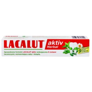 Pastă de dinți LACALUT® Aktiv Herbal, Extract de 9 plante, 75 ml
