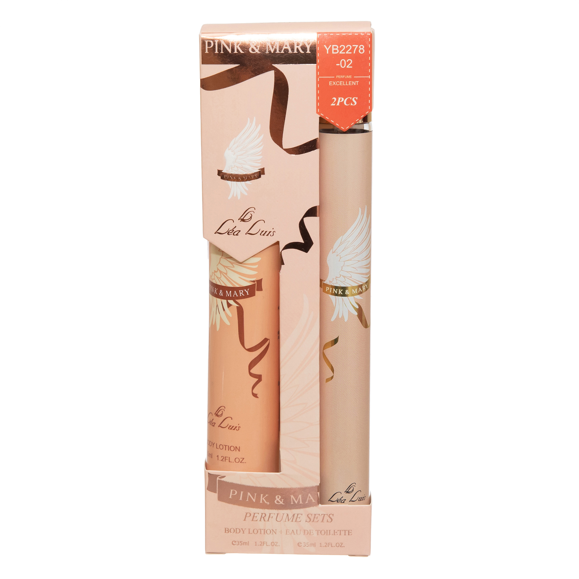 Set cadou parfum & loțiune de corp Pink & Mary, 2 piese, 35 ml, Léa Luis® - imagine 2
