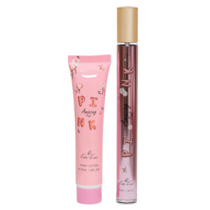 Set cadou Pink Amazing – Parfum spray & Loțiune de corp, aromă feminină dulce și jucăușă, 2 x 35 ml, Léa Luis®