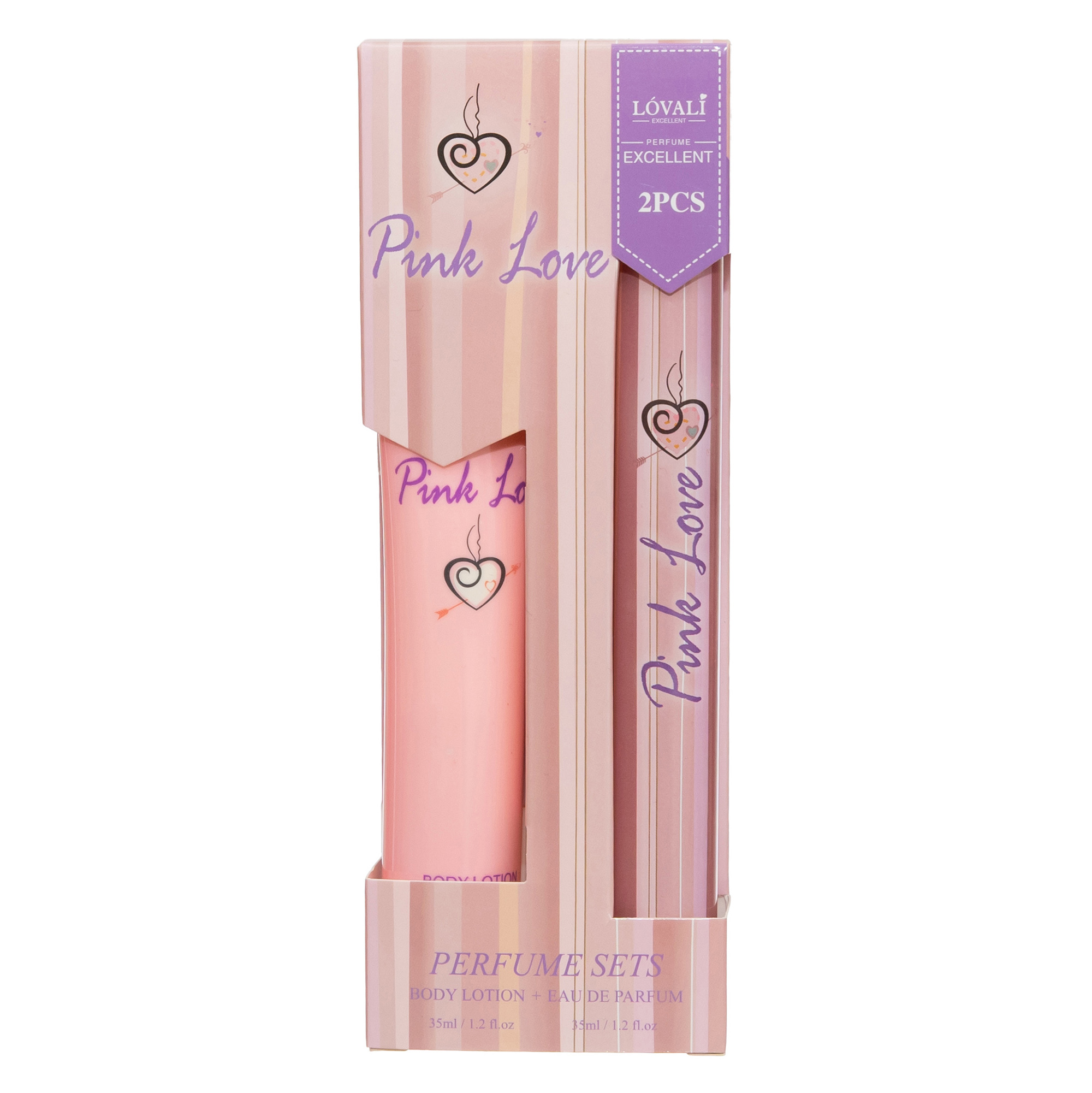 Set cadou Pink Love – Parfum spray & Loțiune de corp, aromă feminină romantică, 2 x 35 ml, Léa Luis® - imagine 3