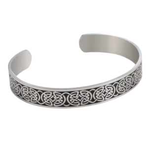 Brățară Premium din oțel inoxidabil, model nod celtic circular, circumferință reglabilă, unisex