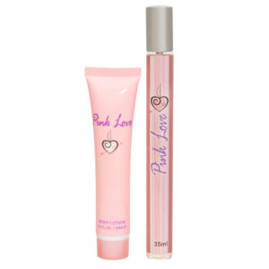 Set cadou Pink Love – Parfum spray & Loțiune de corp, aromă feminină romantică, 2 x 35 ml, Léa Luis®