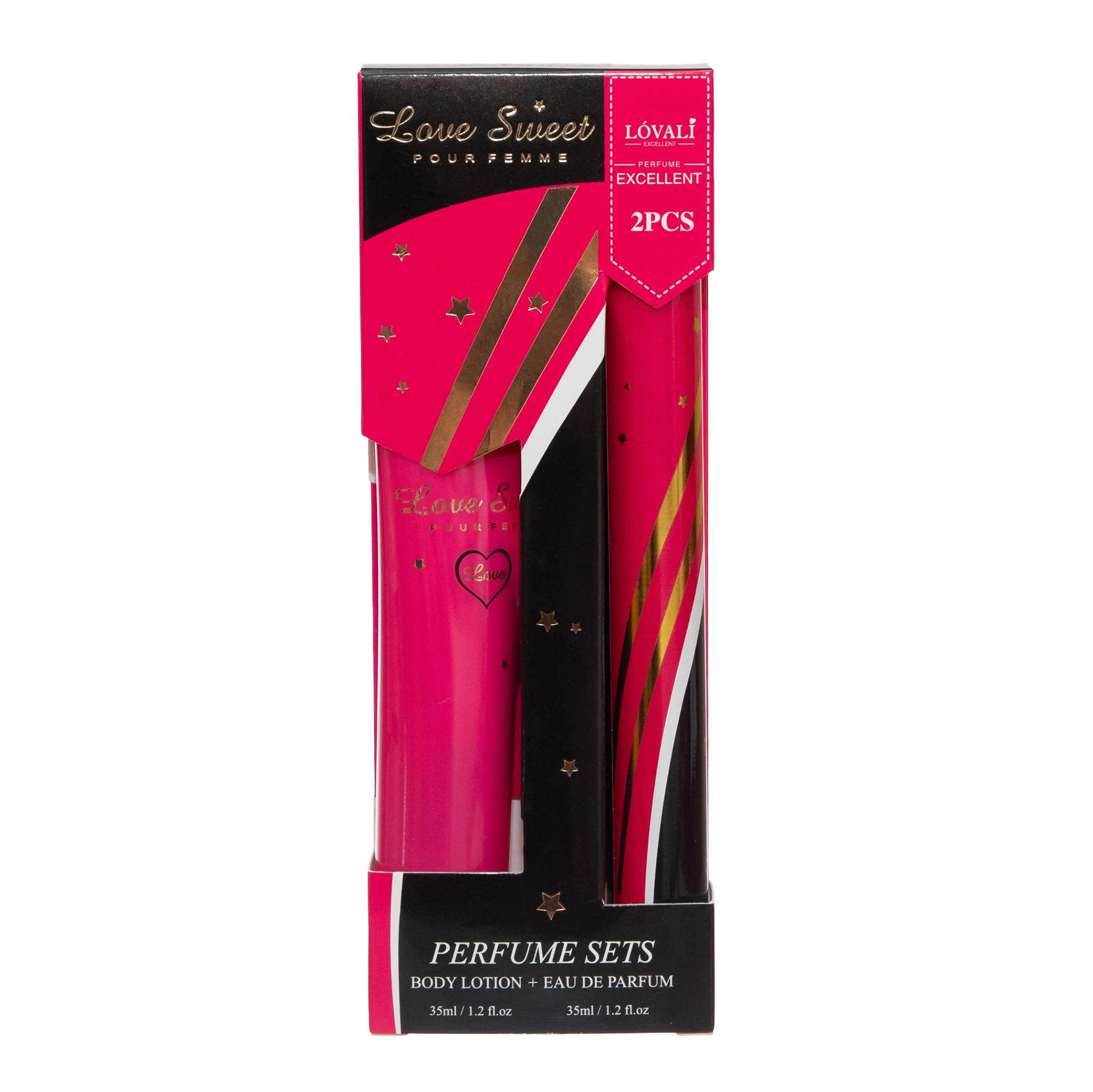 Set cadou Love Sweet – Parfum spray & Loțiune de corp, aromă feminină dulce și senzuală, 2 x 35 ml, Léa Luis® - imagine 2