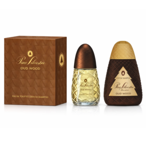 Set Cadou bărbați Pino Silvestre® Oud Wood – Eau de Toilette 75 ml + Doccia Shampoo 400 ml