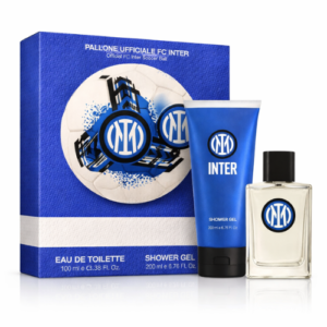 Set cadou bărbătesc licențiat INTER MILAN – 1 minge autentica + Eau de Toilette 100 ml & Shower Gel 200 ml