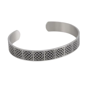 Brățară Premium din oțel inoxidabil, model Nod celtic pătrat, circumferință reglabilă, unisex