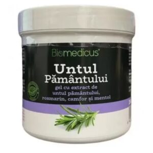 Biomedicus Untul Pământului – Gel cu extract de rozmarin, camfor și mentol, 250 ml