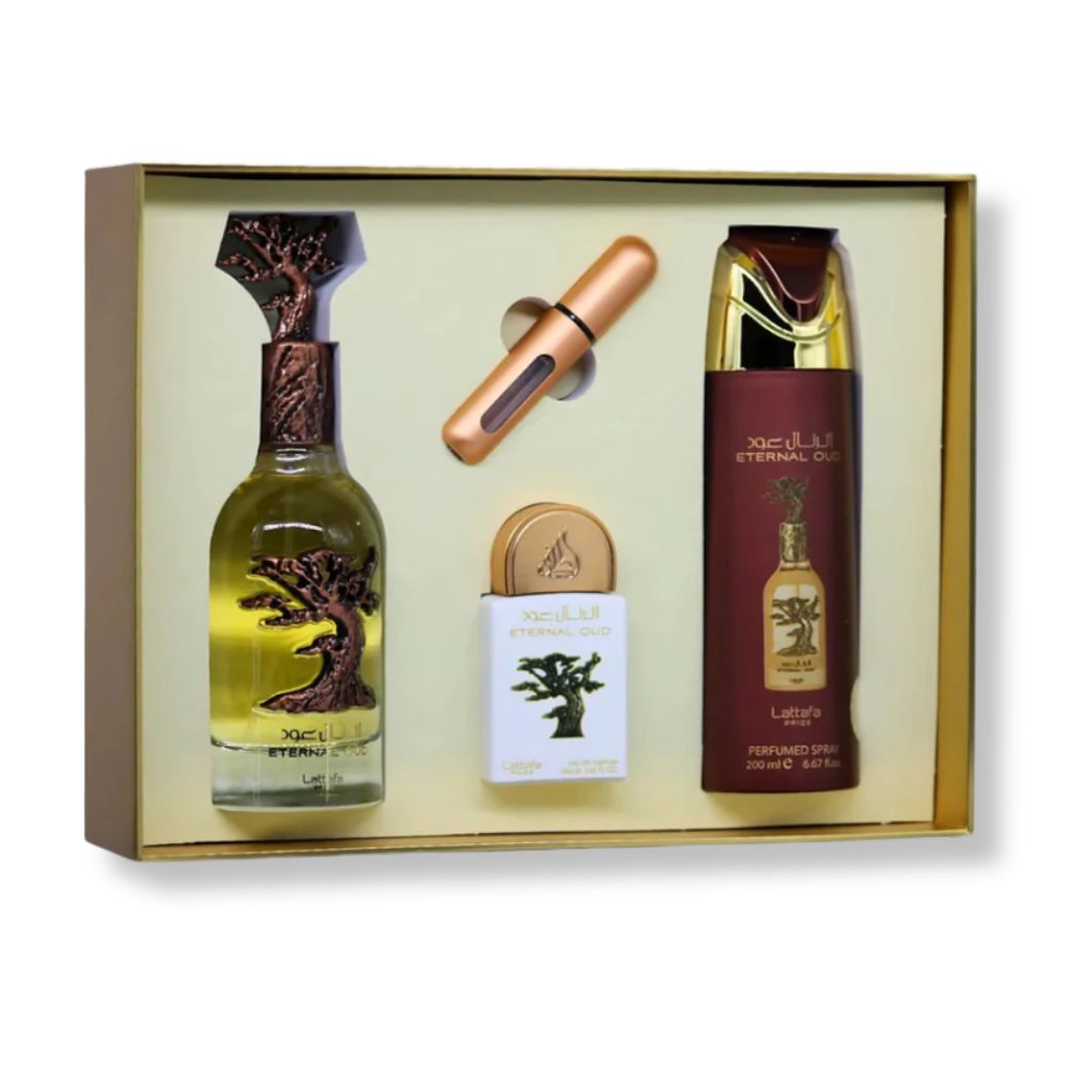 Set cadou Lattafa Pride Eternal Oud – Eau de Parfum & Spray parfumat, LATTAFA® - imagine 2