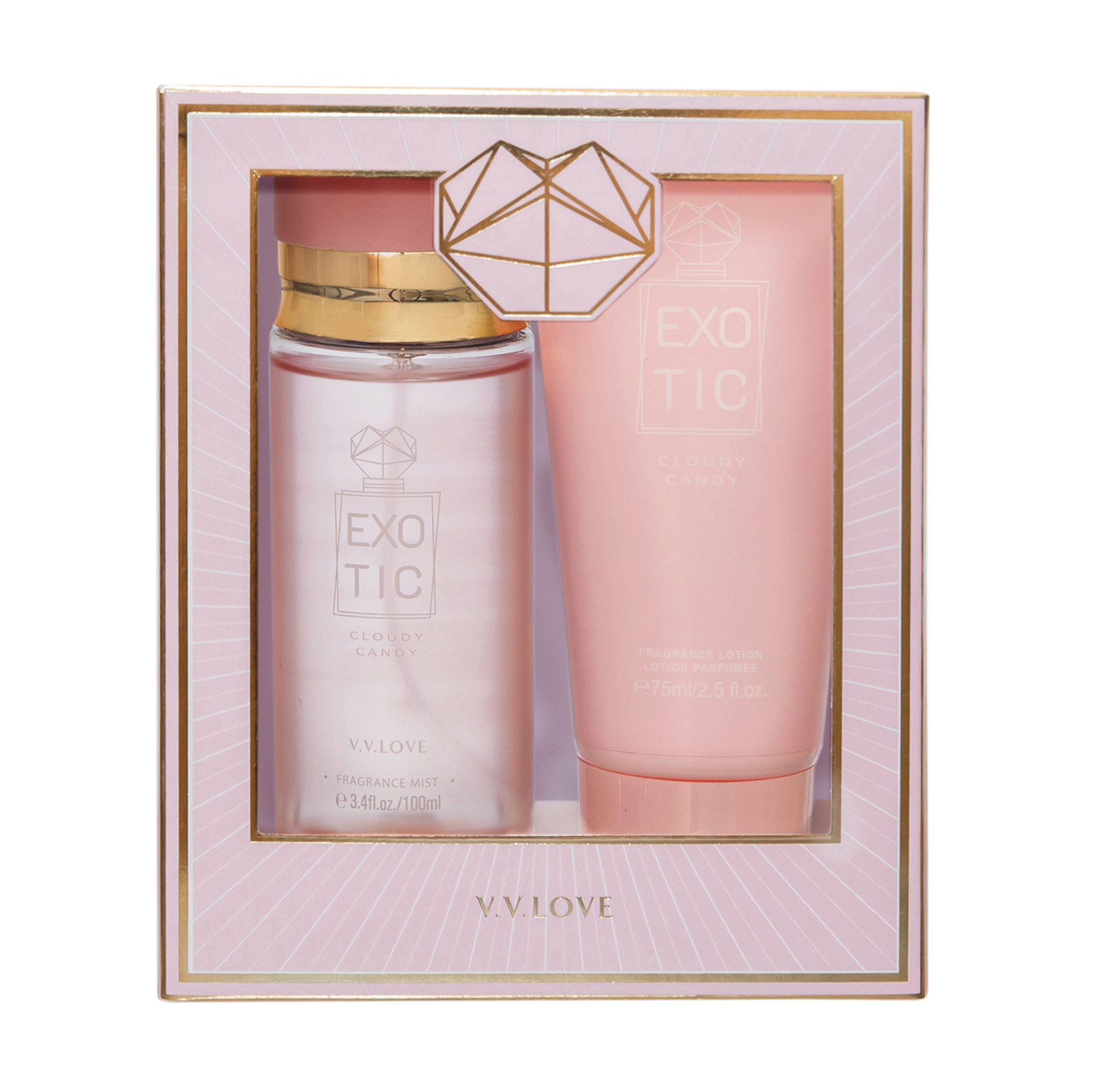 Casetă cadou femei Exotic Cloudy Candy 100 ml + Body Lotion 75 ml, V.V.LOVE® - imagine 3