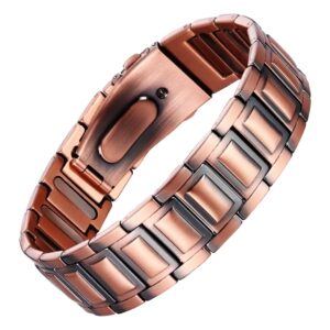 Brățară Terapeutică XTERRA® din Cupru Electrolitic 99,99% Pur cu 60 Magneți din Neodim | Model VS3355