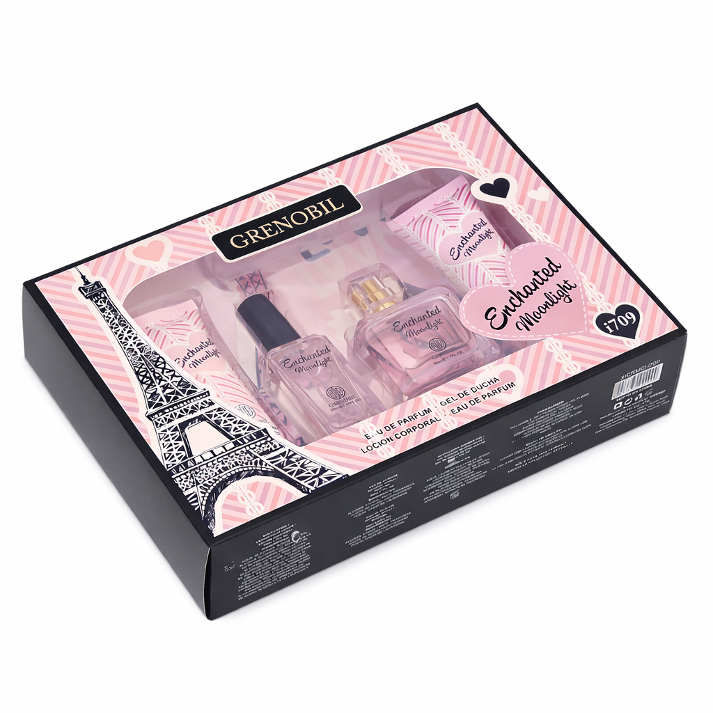 Set cadou femei, Enchanted Moonlight, EDP 50 ml + EDP 20 ml + Gel de duș 50 ml + Loțiune corporală 50 ml, GRENOBIL® - imagine 2