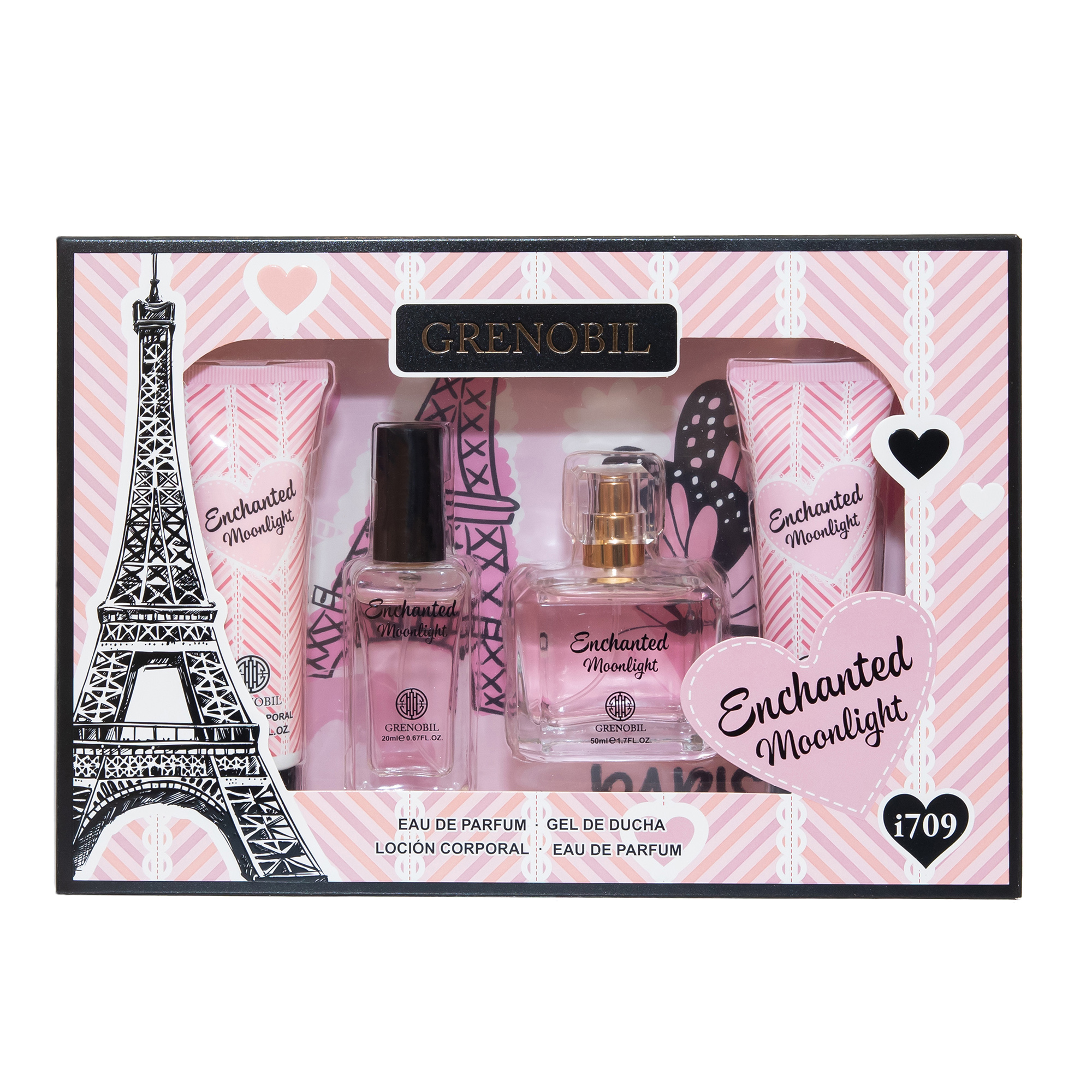Set cadou femei, Enchanted Moonlight, EDP 50 ml + EDP 20 ml + Gel de duș 50 ml + Loțiune corporală 50 ml, GRENOBIL® - imagine 3