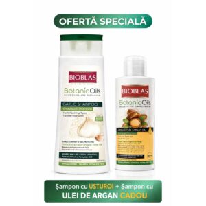 Alternative view of Șampon cu usturoi Bioblas BotanicOils, 360 ml + Șampon cu ulei de argan cadou, 150 ml