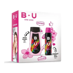 Set cadou femei B.U One Love®, Aroma Shower Gel 250 ml + Deodorant Body Spray 150 ml