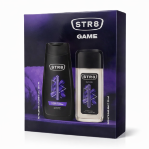 Set cadou bărbați STR8® Game – Shower Gel 250 ml & Body Fragrance 85 ml