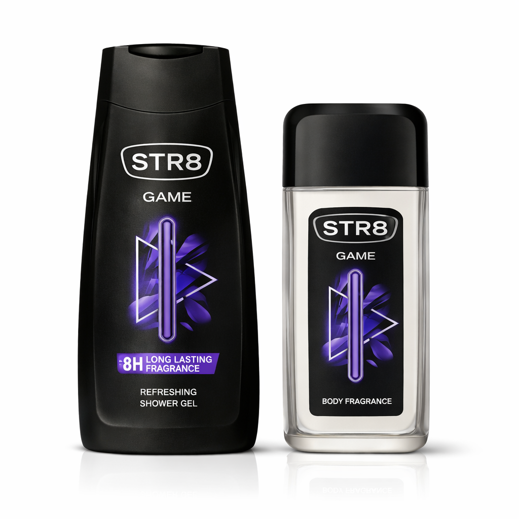 Set cadou bărbați STR8® Game – Shower Gel 250 ml & Body Fragrance 85 ml - imagine 2