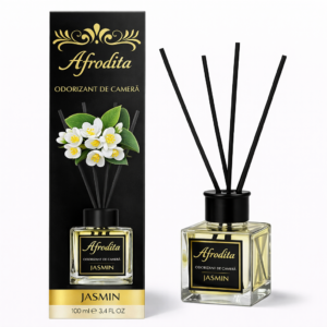 Odorizant de cameră cu bețișoare, Afrodita Jasmin, 100 ml