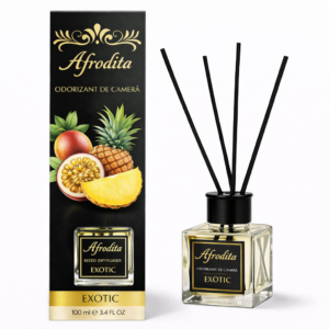 Odorizant de cameră cu bețișoare, Afrodita Exotic, 100 ml