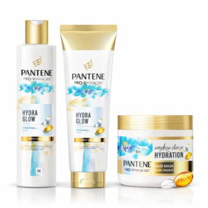 Set îngrijire păr PANTENE® Pro-V Miracles Hydra Glow – Șampon, Balsam & Mască Intens Hidratantă