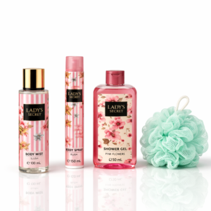 Alternative view of Set cadou femei Lady’s Secret Pink Flowers – Body Mist 100 ml, Body Spray 150 ml, Shower Gel 250 ml & Burete baie