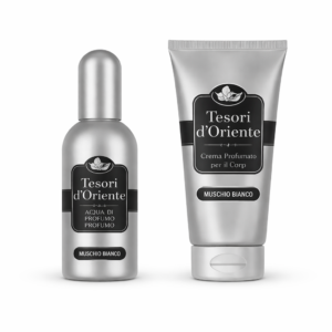 Set cadou pentru femei, parfum & gel de duș aromatic Tesori d’Oriente – Muschio Bianco