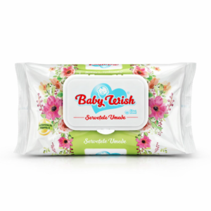 Șervețele umede Baby Wish®, 120 bucăți – curățare delicată, hidratare și îngrijire pentru pielea sensibilă