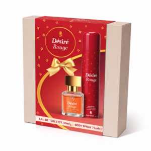 Set cadou femei Désiré Rouge – Apă de toaletă 30 ml & Body Spray 75 ml