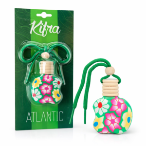 Odorizant auto lichidl Kifra® Atlantic, design floral, parfum pentru mașină