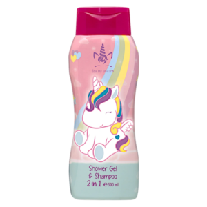 Gel de duș & șampon 2 în 1 pentru copii, Unicorn, 500 ml