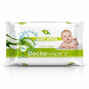 Șervețele umede Doctor Wipe’s® Aloe Vera, 72 bucăți – curățare delicată și hidratare pentru pielea sensibilă
