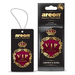 Odorizant auto Areon® VIP Exclusive Crown & Ring – parfum premium, tip card, aromă elegantă și sofisticată